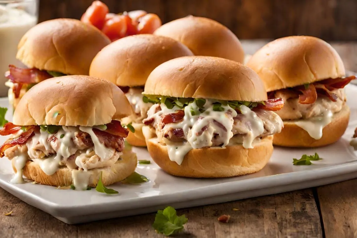 Chicken Bacon Ranch Sliders