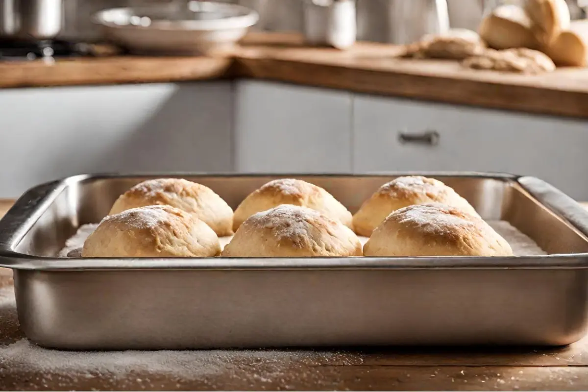 Why do you put biscuits really close together on a baking pan?